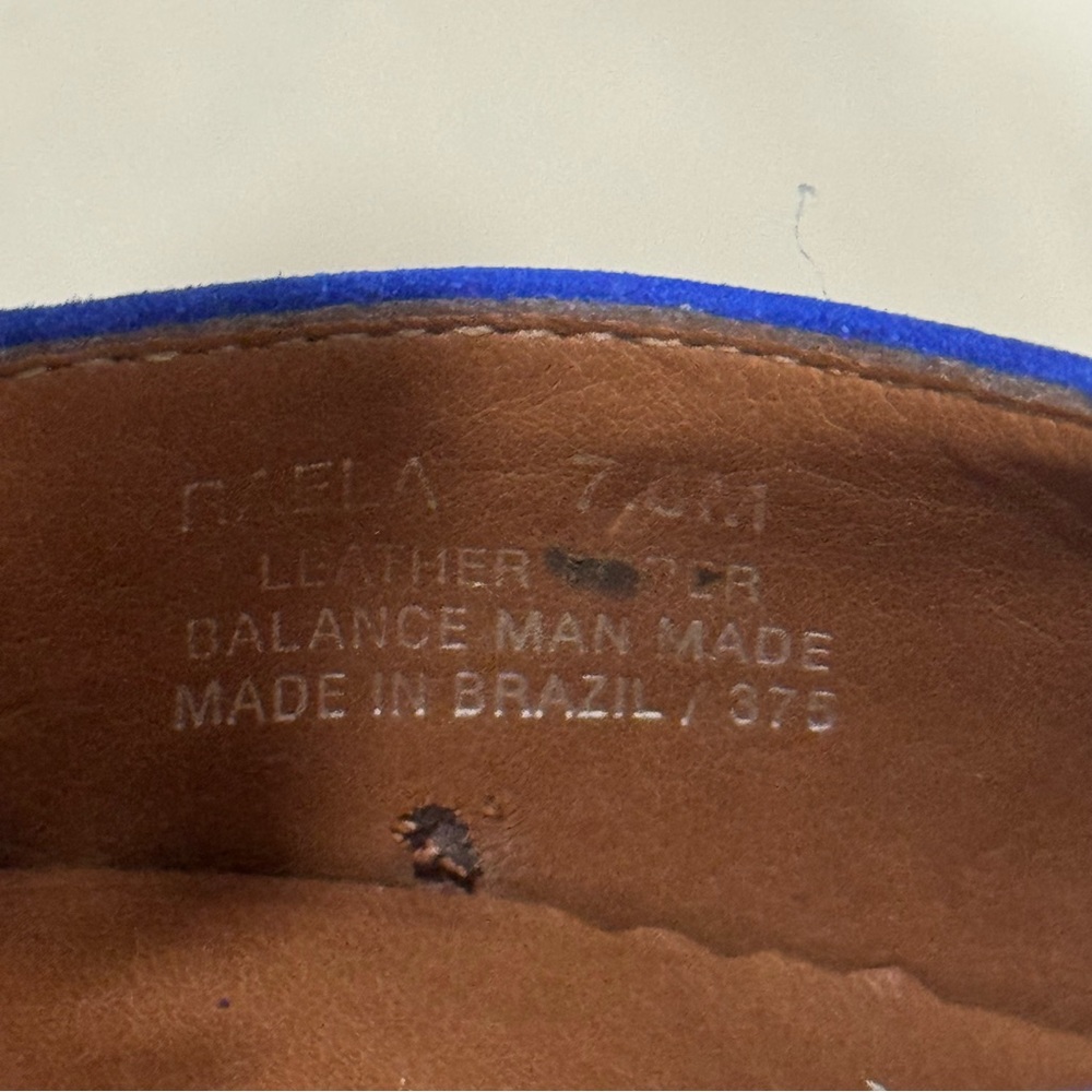 STEVE MADDEN Raela Cobalt Blue Suede Leather Closed Toe Lace Up Heels Size 7.5 - Picture 8 of 9